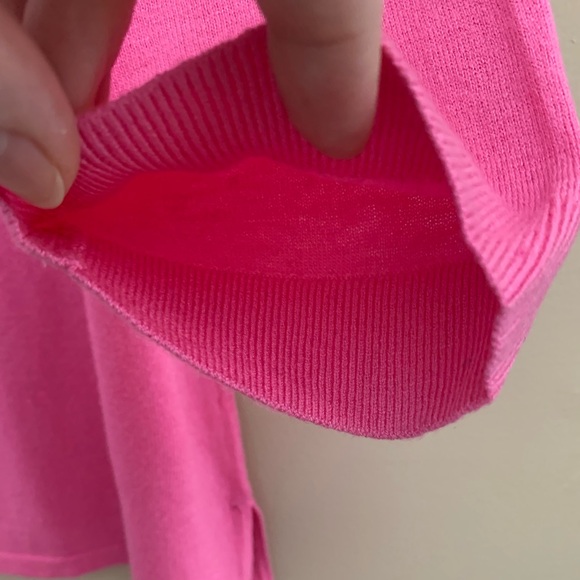 Ann Taylor crewneck pink button back light sweater. Size L - Picture 8 of 13